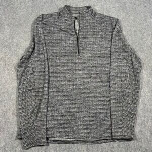 Lululemon Mens Quarter Zip Pullover Large Gray Mock Neck Activewear Performance